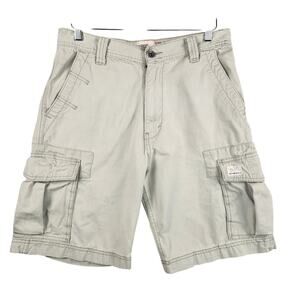 Levi's Strauss Cargo Shorts Mens 31 Beige Pockets Utility 100% Cotton